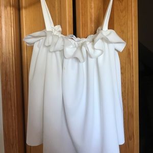 Missguided White ruffle tank
